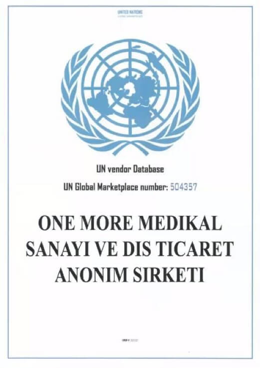 OneMore International je první společností síťového marketingu, která byla zahrnuta do seznamu globálních dodavatelů OSN. Přijato během pandemie v květnu 2020